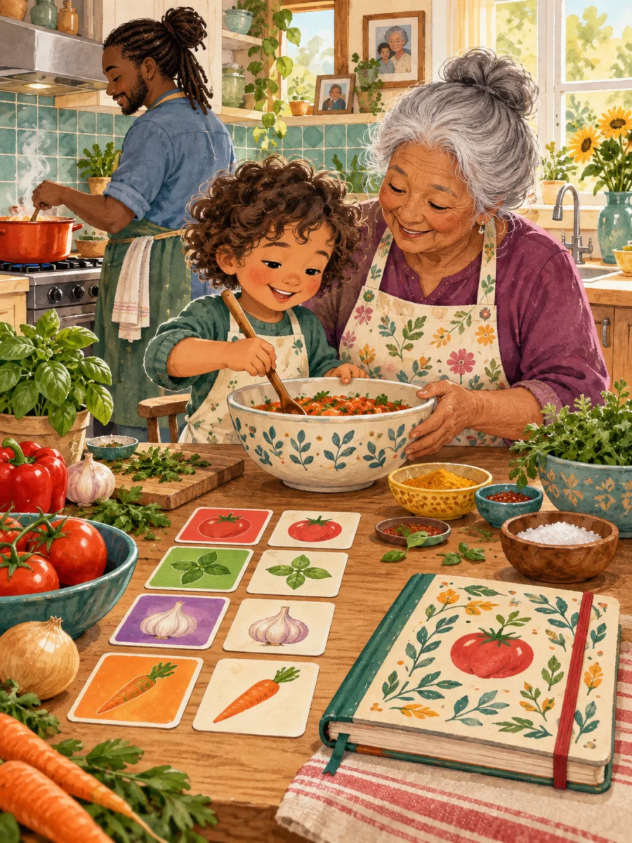 Your child and Grandma's Recipe Notebook
