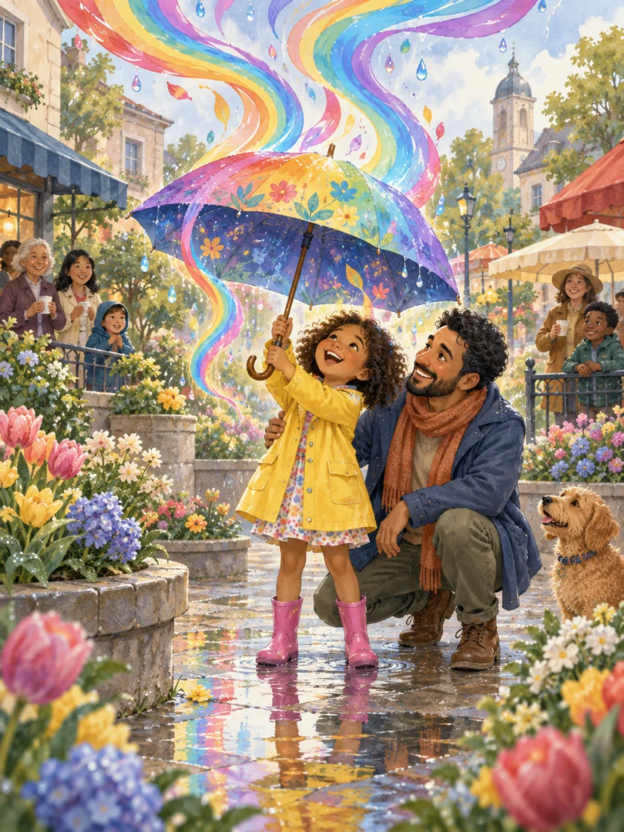Your child and the Umbrella That Painted Rainbows