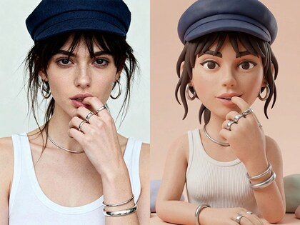 Real photo transformed into 3D cartoon avatar - Magic Avatar example